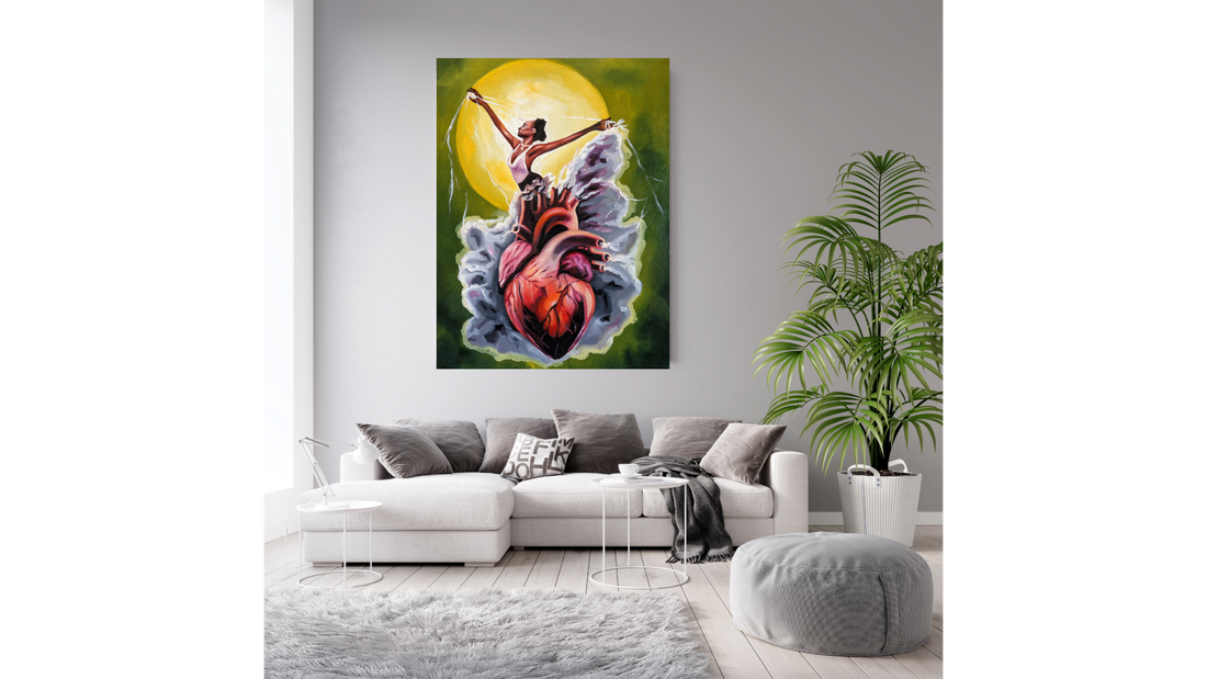 Vital Harmony : African Oil Painting by Gilles Samen