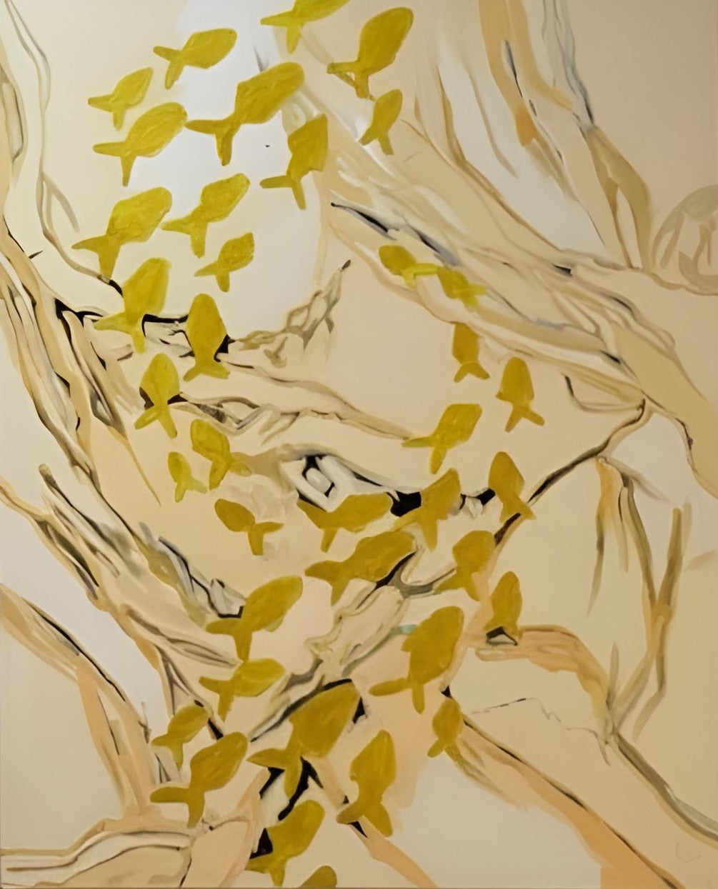 The Ocean and the Golden Fish : African Oil Painting by Gilles Samen