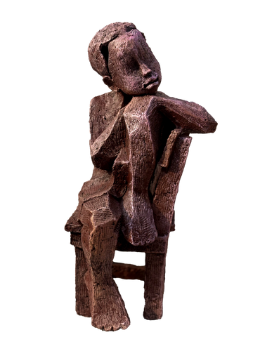 Clay With Pigment Sculpture "Dreamer"