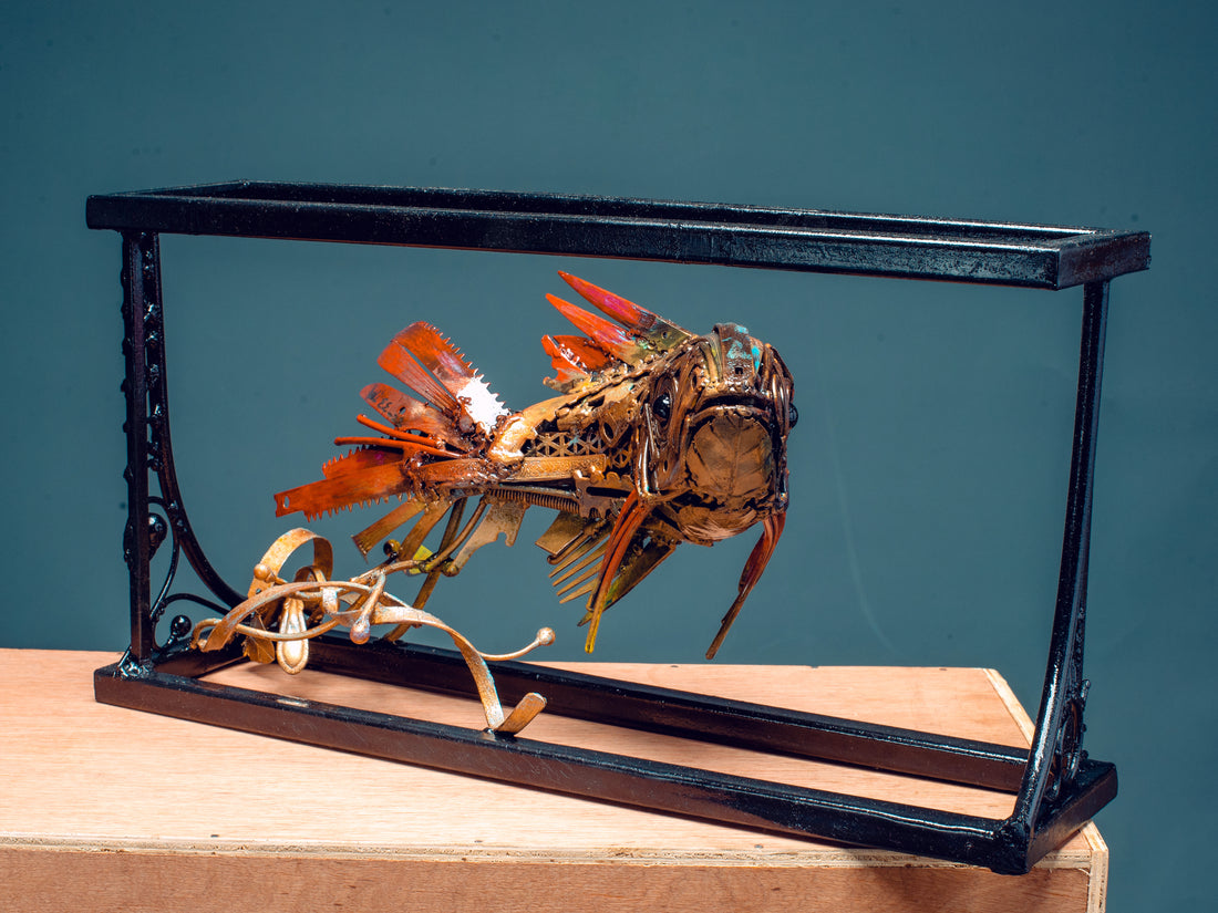 "Entrapped": Sculpture Made Out Of Metall Scrap By Nwali Emeka Elijah