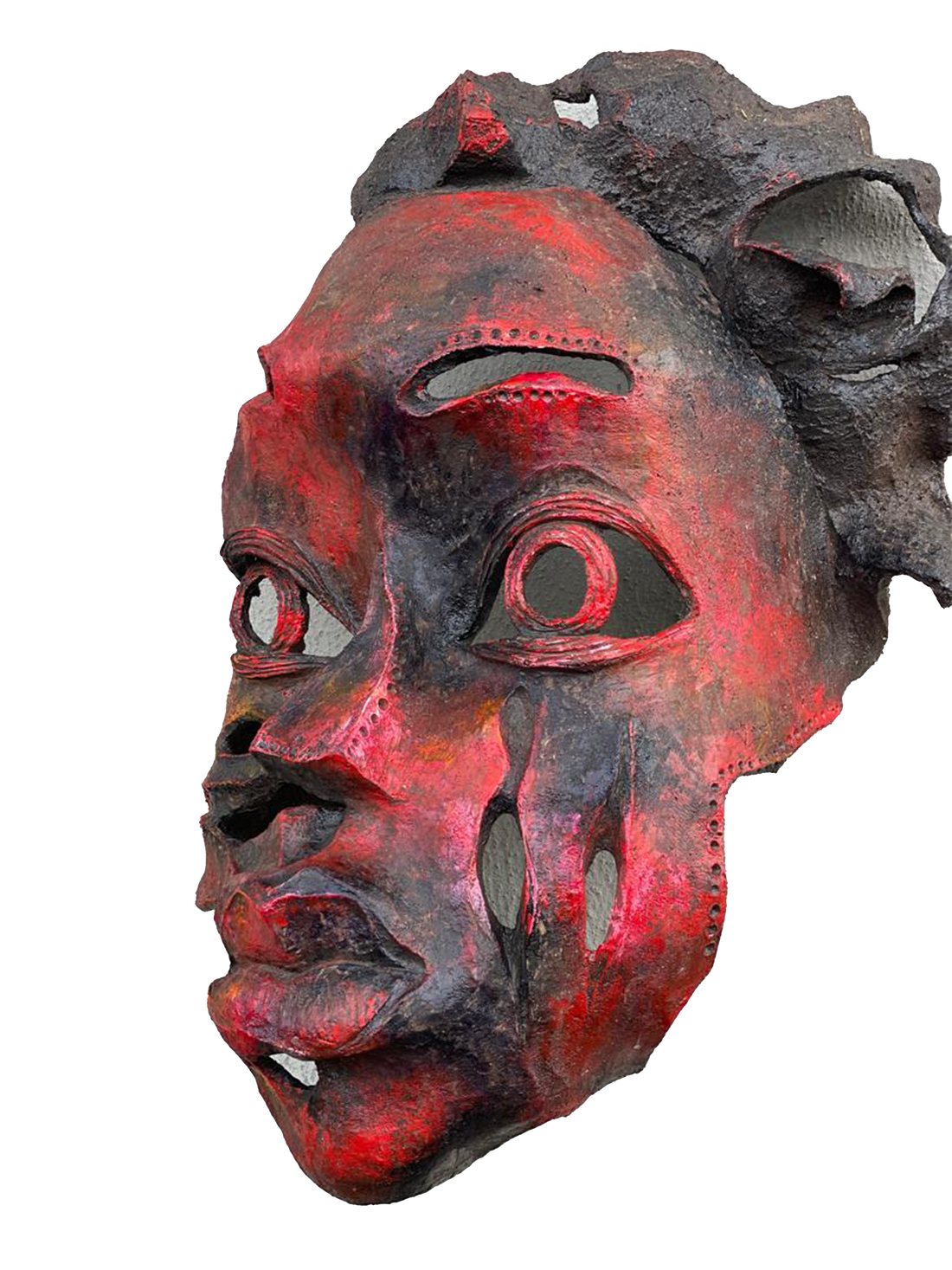 Eco Friendly Wood Sculpture "Face And Hope 1"