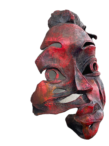 Eco Friendly Wood Sculpture "Face And Hope 1"
