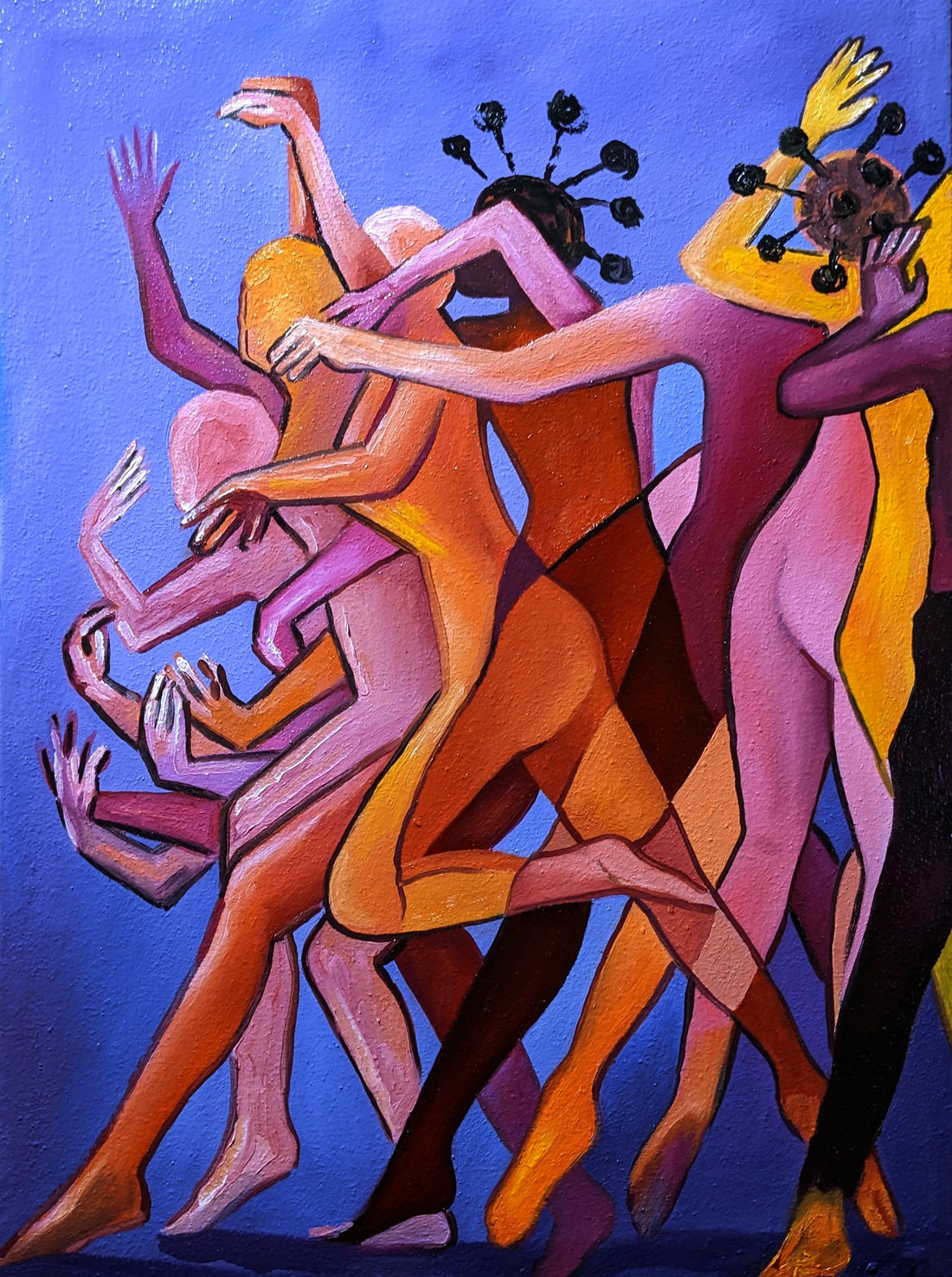 : African Oil Painting by Gilles Samen