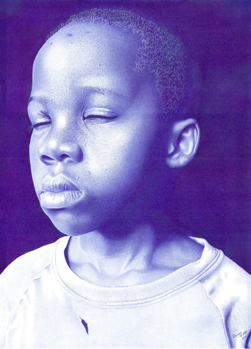 The Trusted Soul 3 : African Ballpoint Pen Painting by Douglas Mutebi