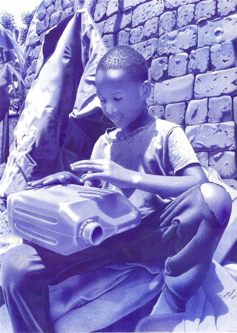 The_Villager_2 Ballpoint Pen Painting