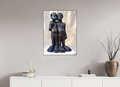 60 x 80 cm, Fine Art Print On Alu-Dibond Framed With Artbox Brown Love And Friendship I - Fine Art Print On Alu-Dibond