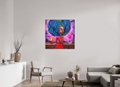 100 x 100 cm, Fine Art Print On Alu-Dibond Framed With Artbox Black Back To Reading Culture II - Fine Art Print On Alu-Dibond