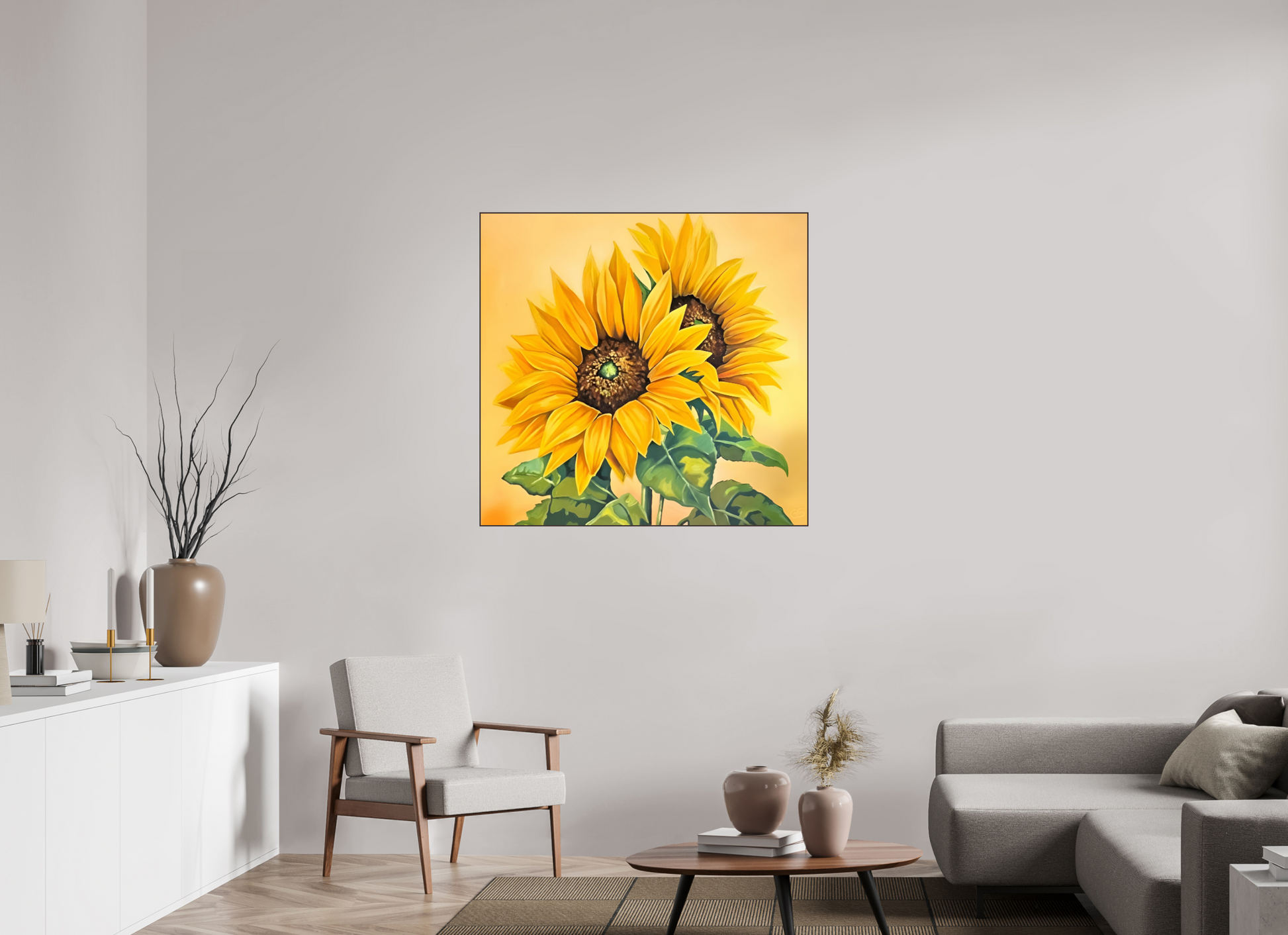 104,9 x 100 cm, Fine Art Print On Alu-Dibond Framed With Artbox Brown The Union Of Contraries - Fine Art Print On Alu-Dibond