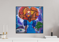 50 x 50 cm, Fine Art Print On Alu-Dibond Framed With Artbox Black Back To Reading Culture I - Fine Art Print On Alu-Dibond