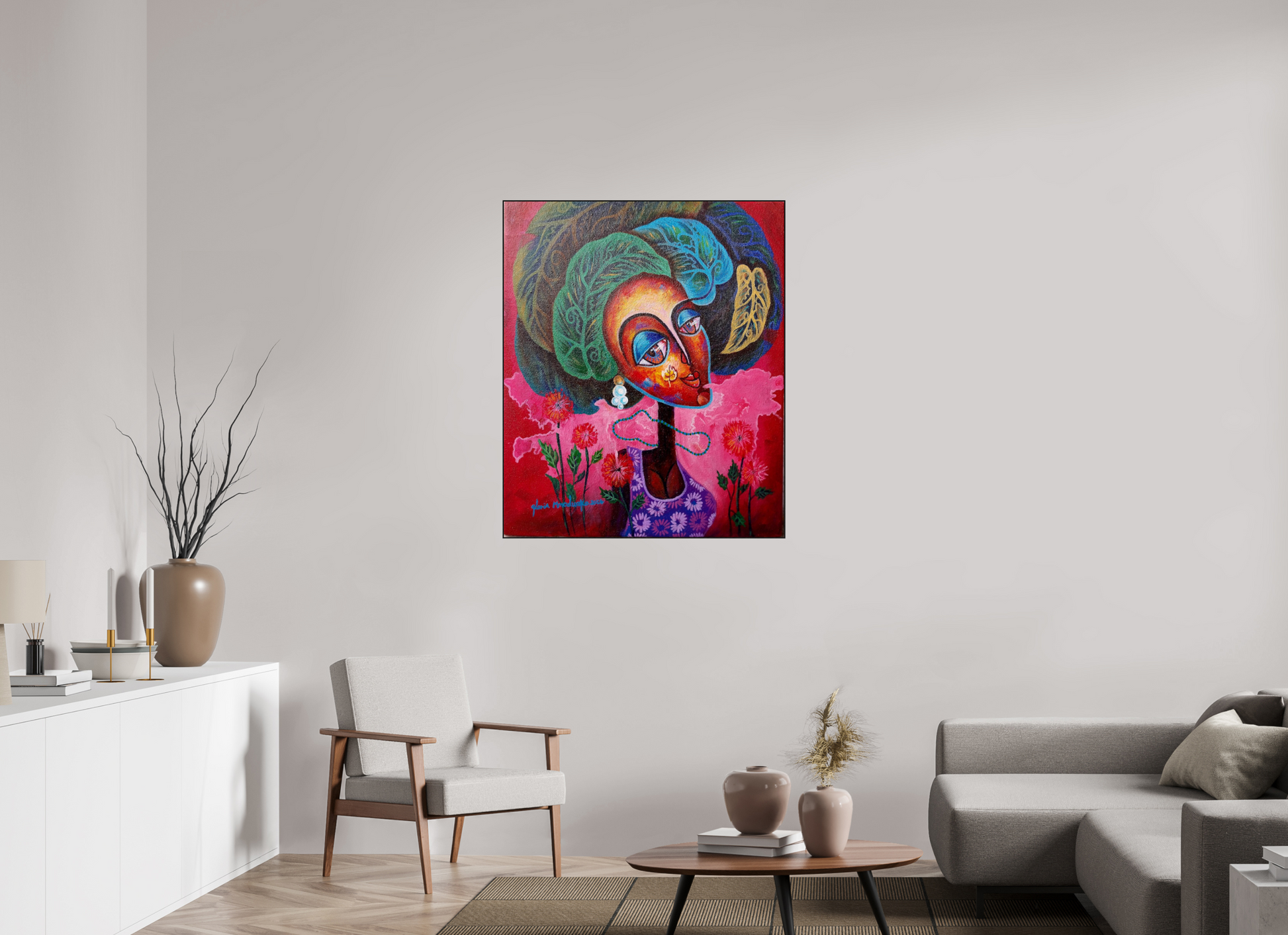 90 x 107,7 cm, Fine Art Print On Alu-Dibond Framed With Artbox Black Journey Of Imperfection I - Fine Art Print On Alu-Dibond