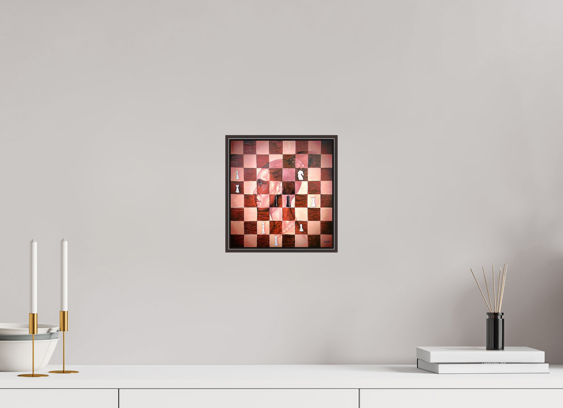 20 x 21 cm, Fine Art Print On Alu-Dibond Brown Aduni Is Trapped - Fine Art Print On Alu-Dibond