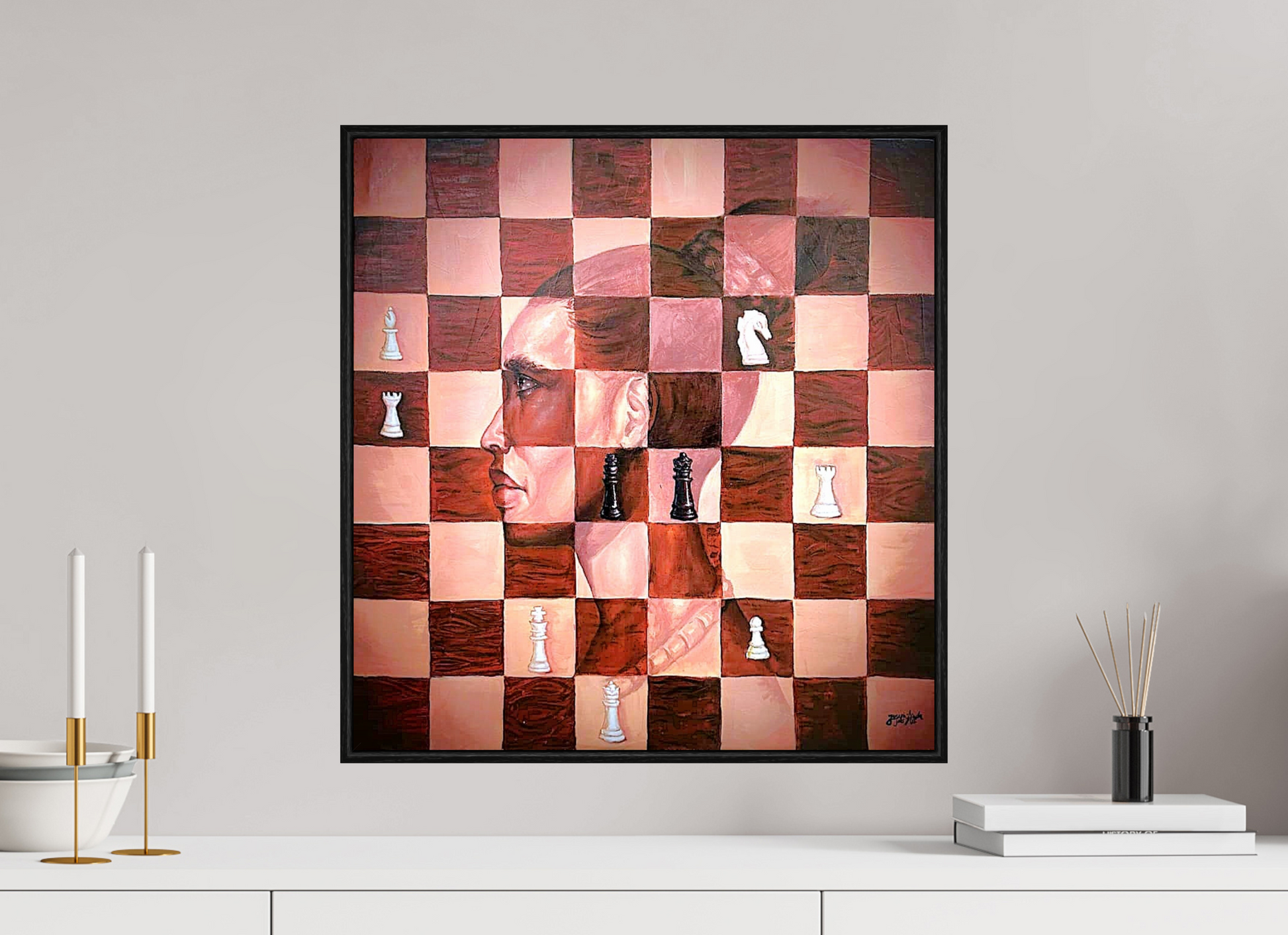 50 x 52,6 cm, Fine Art Print On Alu-Dibond Aduni Is Trapped - Fine Art Print On Alu-Dibond