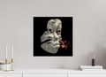 40 x 40 cm, Fine Art Print On Alu-Dibond Framed With Artbox Black Floral Dream - Fine Art Print On Alu-Dibond
