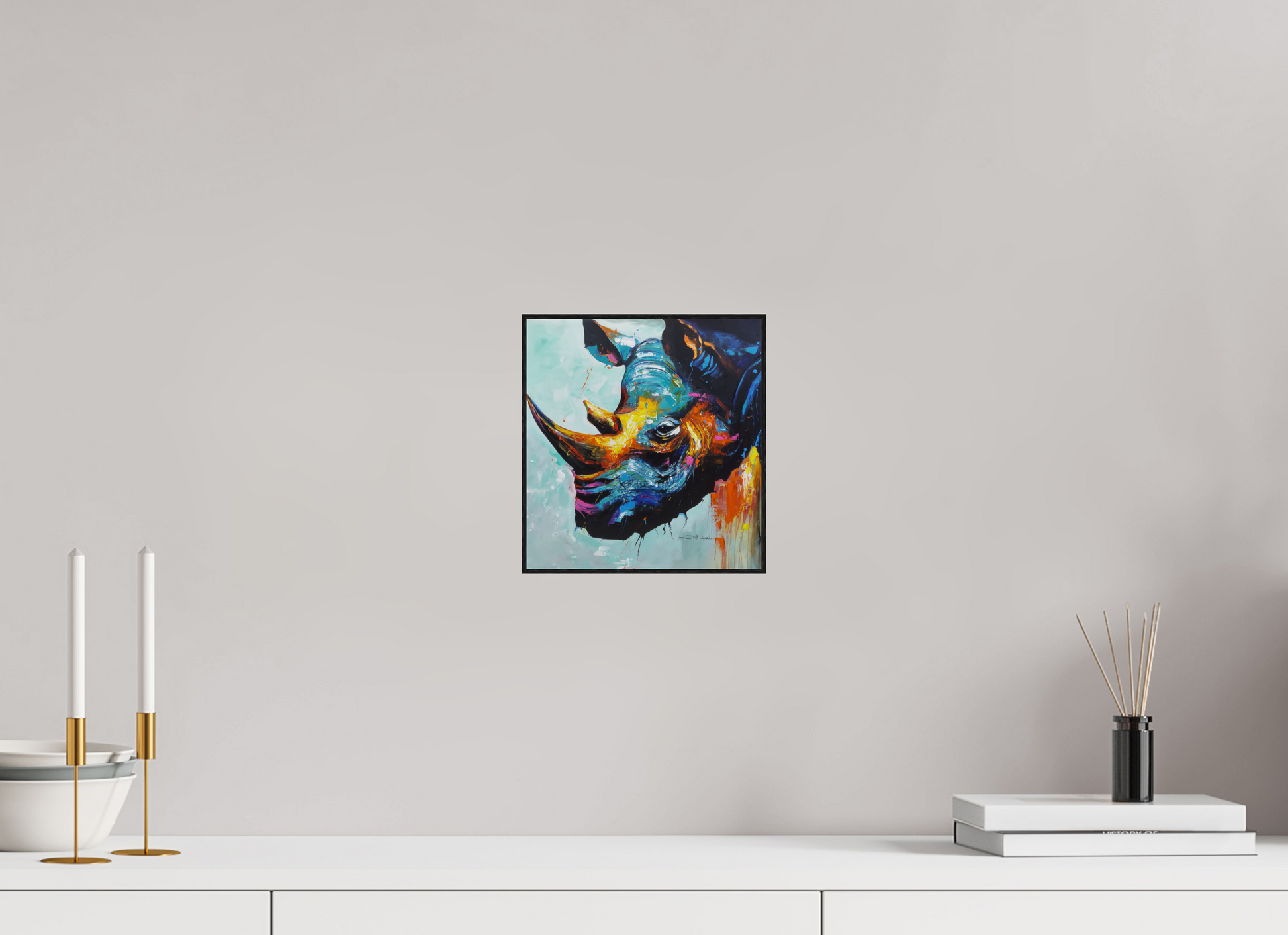 20 x 21,3 cm, Fine Art Print On Alu-Dibond Framed With Artbox Black Forged By Heart I - Fine Art Print On Alu-Dibond