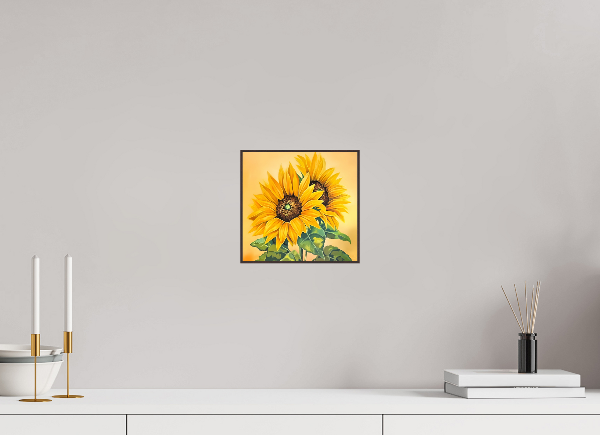 21 x 20 cm, Fine Art Print On Alu-Dibond Framed With Artbox Brown The Union Of Contraries - Fine Art Print On Alu-Dibond