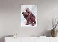 60 x 80 cm, Fine Art Print On Alu-Dibond Framed With Artbox Brown Friendship - Fine Art Print On Alu-Dibond