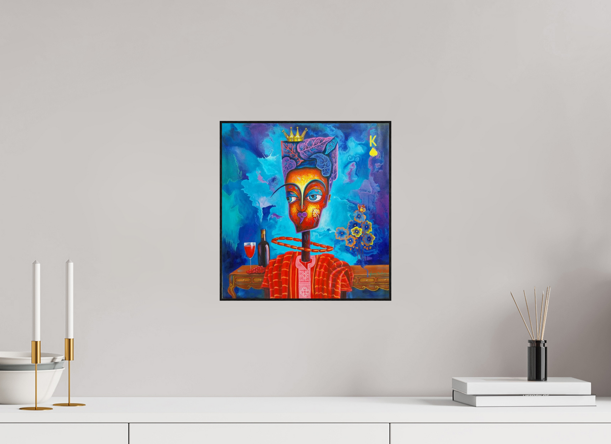 30 x 31,4 cm, Fine Art Print On Alu-Dibond Framed With Artbox Black The King - Fine Art Print On Alu-Dibond