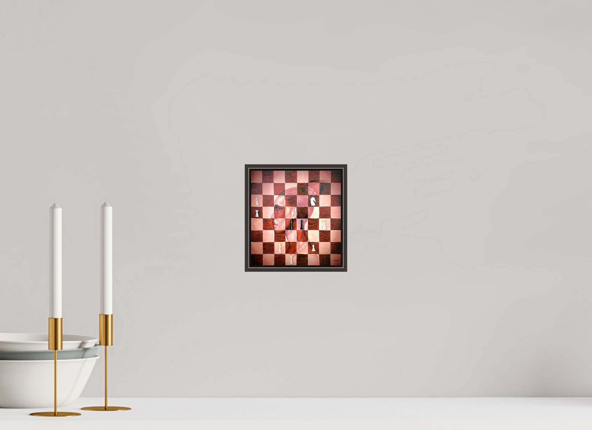 15 x 15,8 cm, Fine Art Print On Alu-Dibond Brown Aduni Is Trapped - Fine Art Print On Alu-Dibond