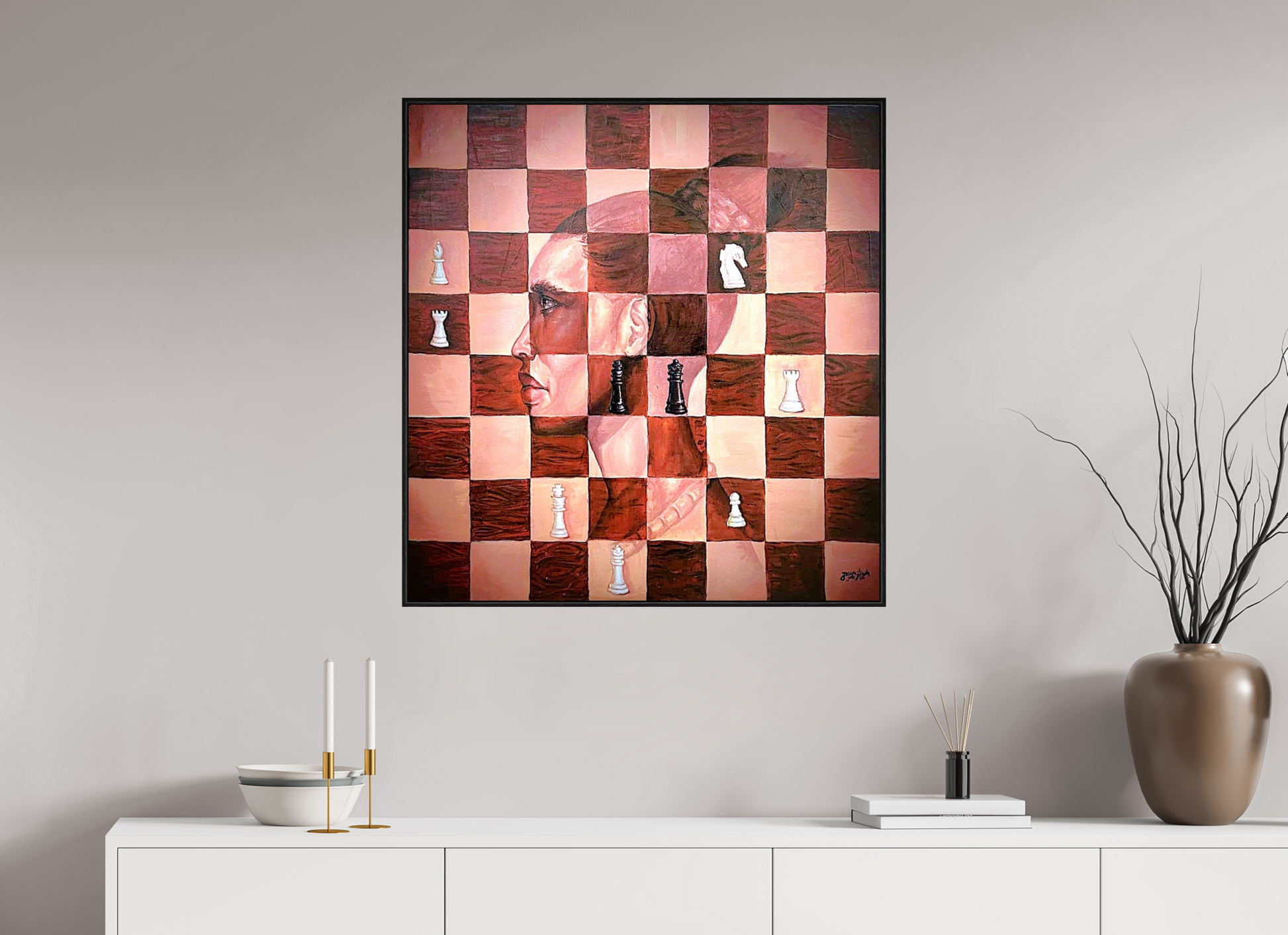 80 x 84,2 cm, Fine Art Print On Alu-Dibond Aduni Is Trapped - Fine Art Print On Alu-Dibond