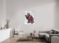 90 x 120 cm, Fine Art Print On Alu-Dibond Framed With Artbox Brown Friendship - Fine Art Print On Alu-Dibond