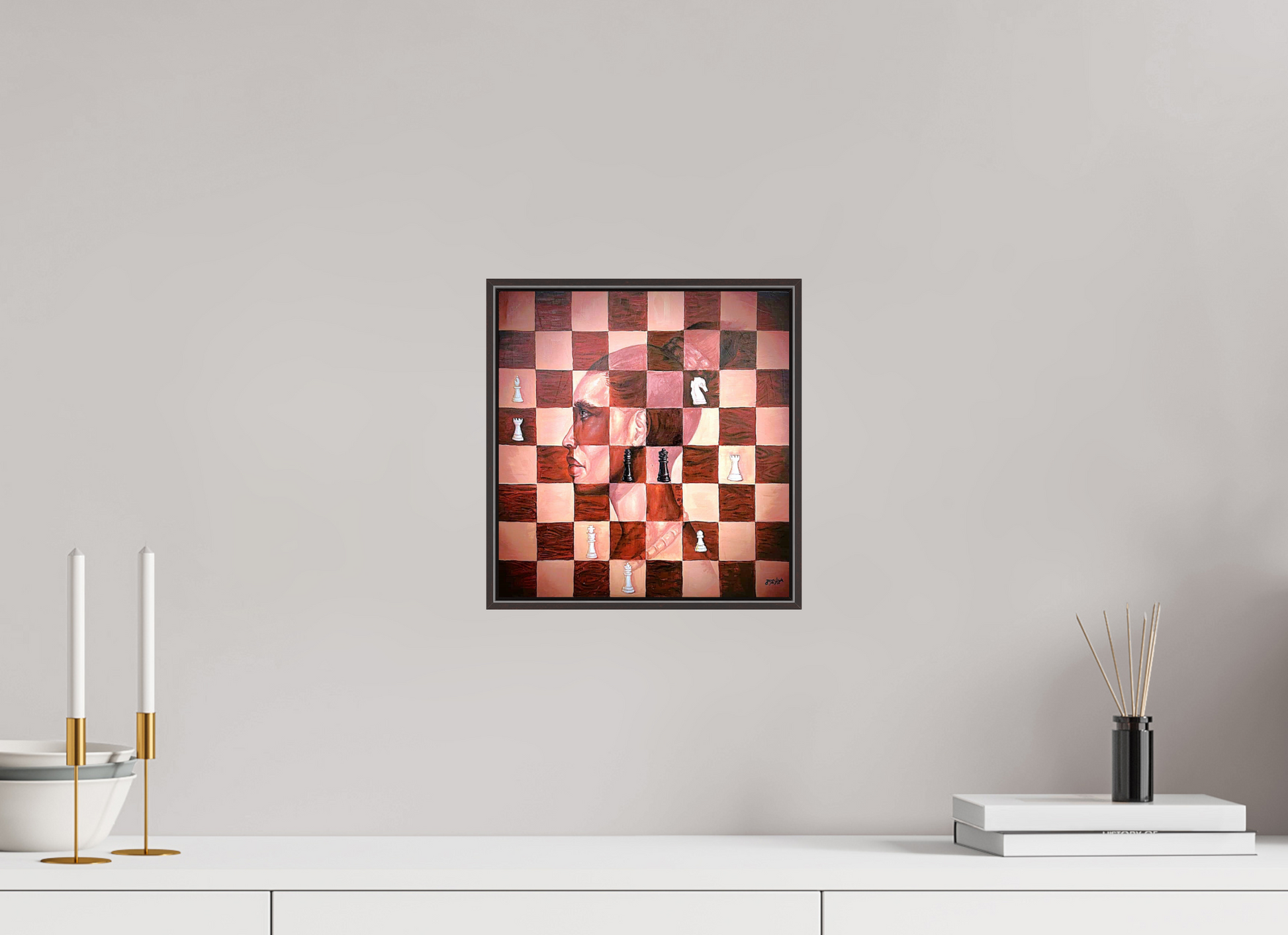 25 x 26,3 cm, Fine Art Print On Alu-Dibond Brown Aduni Is Trapped - Fine Art Print On Alu-Dibond