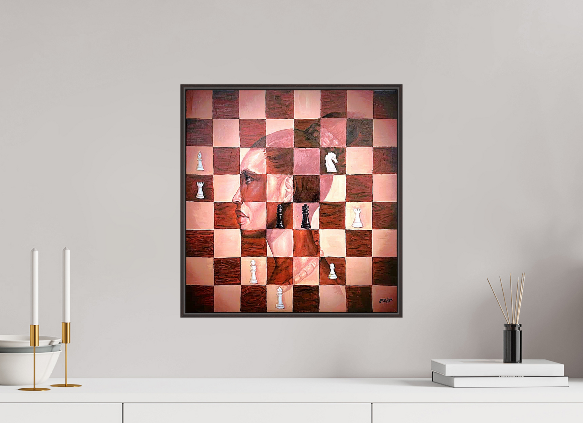 40 x 42,1 cm, Fine Art Print On Alu-Dibond Brown Aduni Is Trapped - Fine Art Print On Alu-Dibond