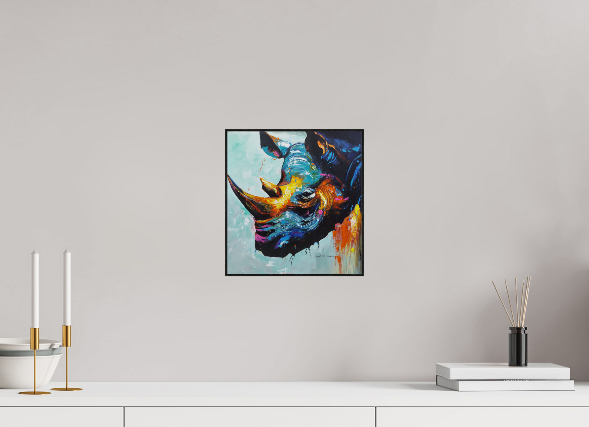 25 x 26,6 cm, Fine Art Print On Alu-Dibond Framed With Artbox Black Forged By Heart I - Fine Art Print On Alu-Dibond
