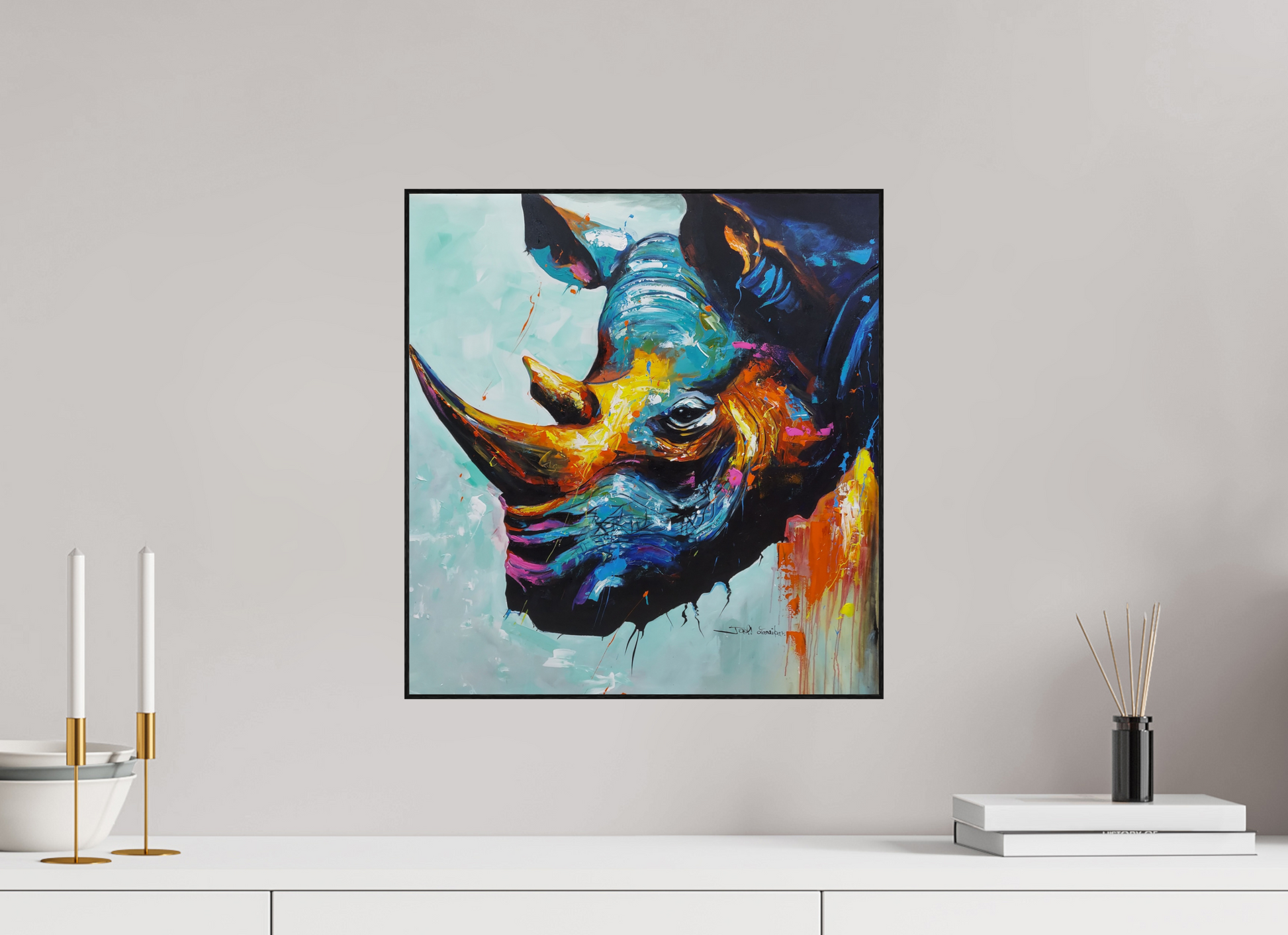 40 x 42,6 cm, Fine Art Print On Alu-Dibond Framed With Artbox Black Forged By Heart I - Fine Art Print On Alu-Dibond