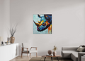 90 x 95,8 cm, Fine Art Print On Alu-Dibond Framed With Artbox Black Forged By Heart I - Fine Art Print On Alu-Dibond