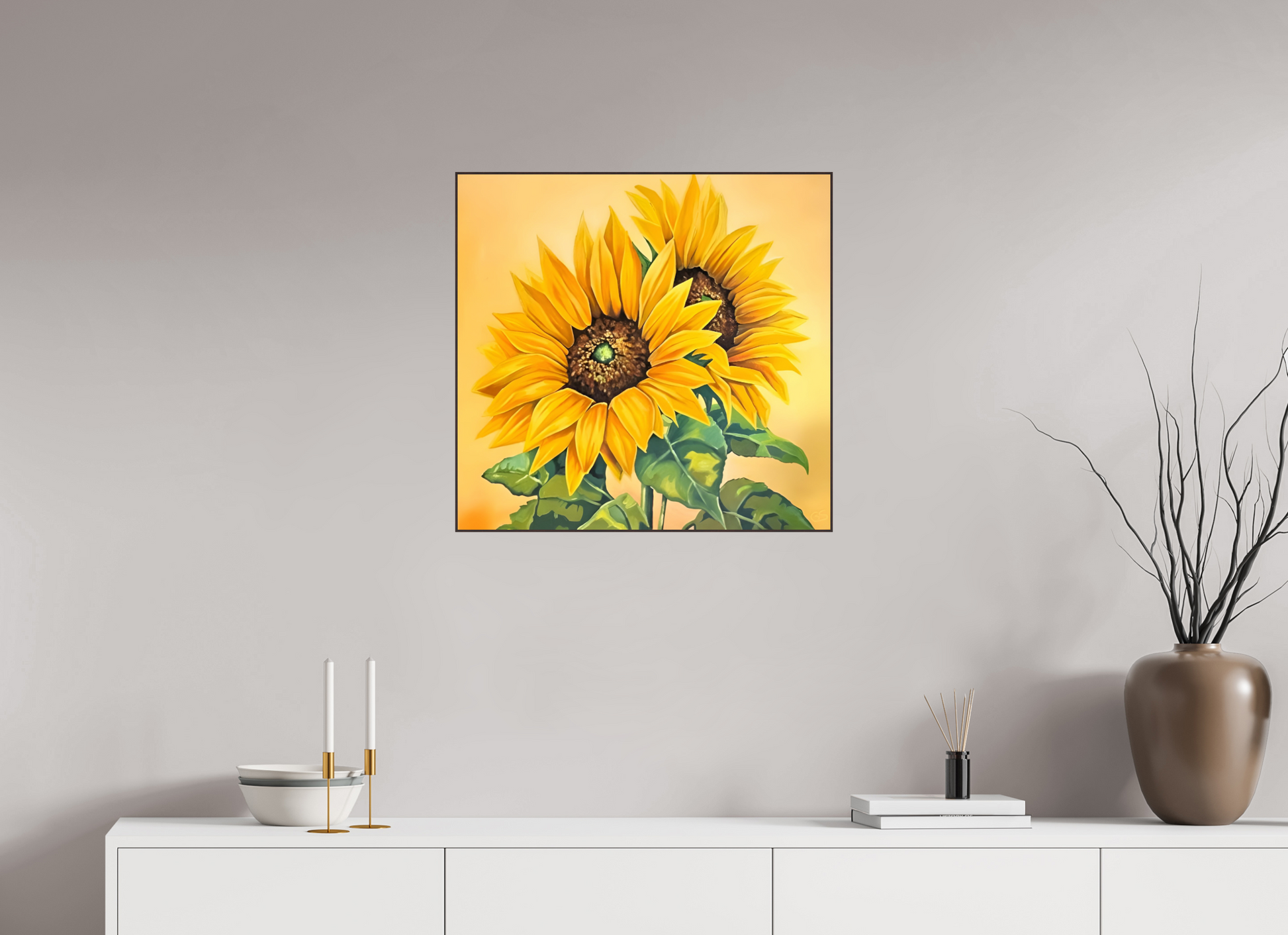 63 x 60 cm, Fine Art Print On Alu-Dibond Framed With Artbox Brown The Union Of Contraries - Fine Art Print On Alu-Dibond