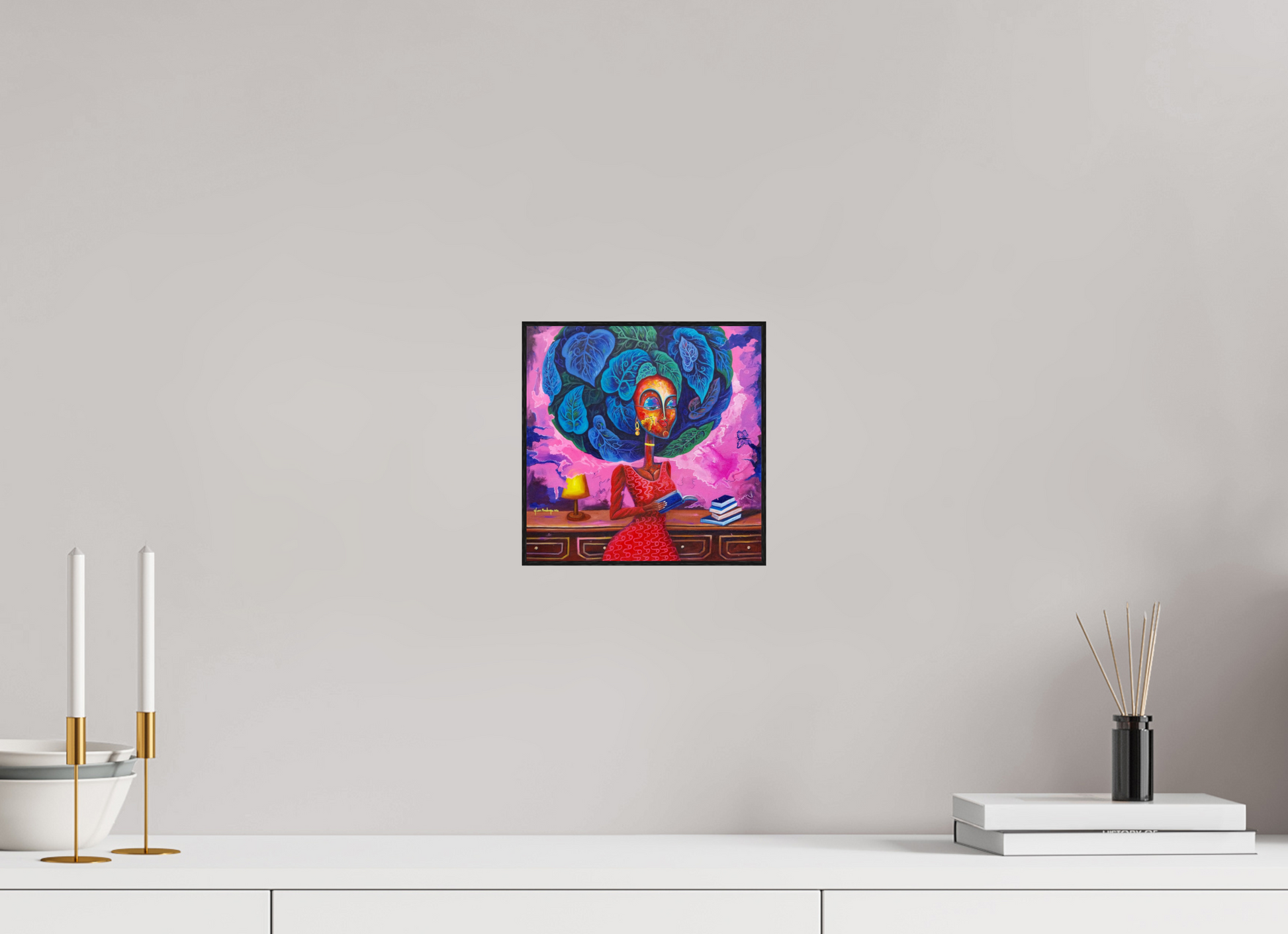 20 x 20 cm, Fine Art Print On Alu-Dibond Framed With Artbox Black Back To Reading Culture II - Fine Art Print On Alu-Dibond