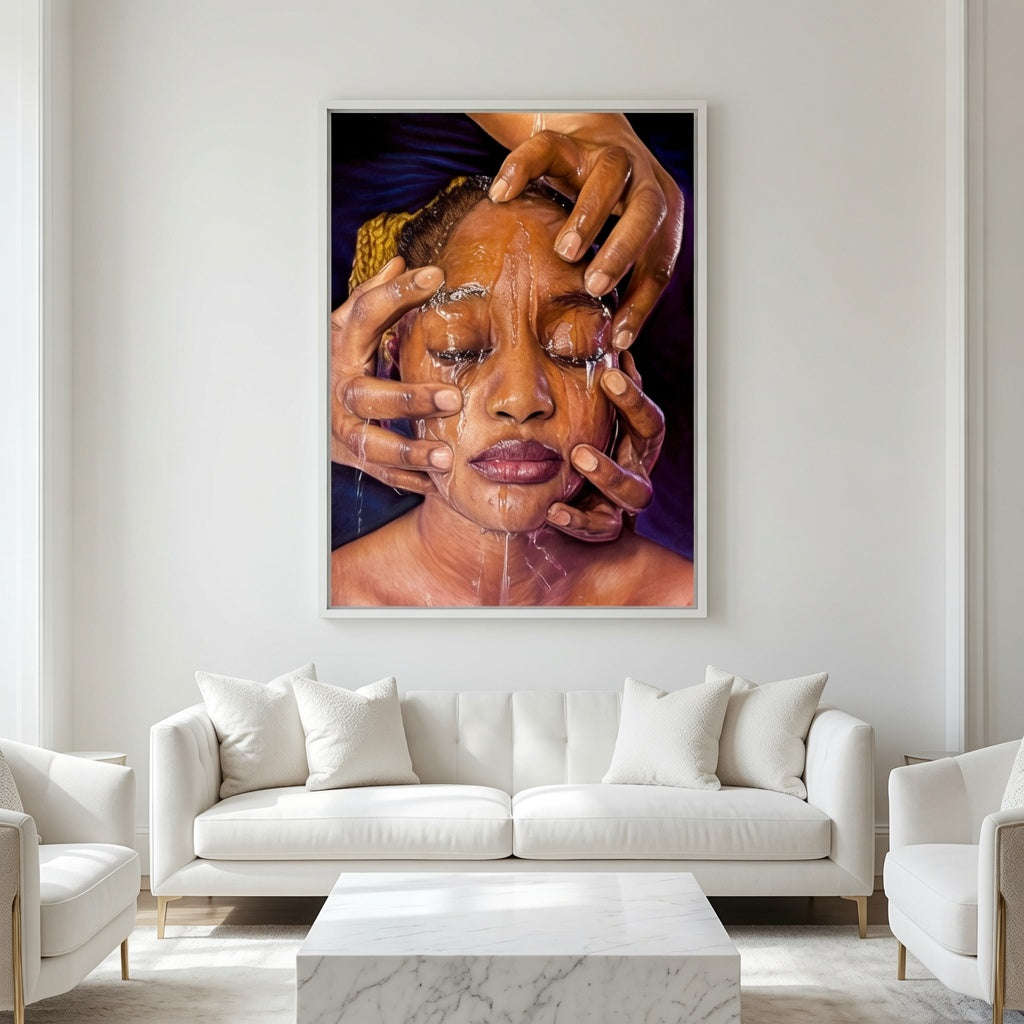 Discover the african pastel artwork "Breath". Where acceptance meets Exhaustion.