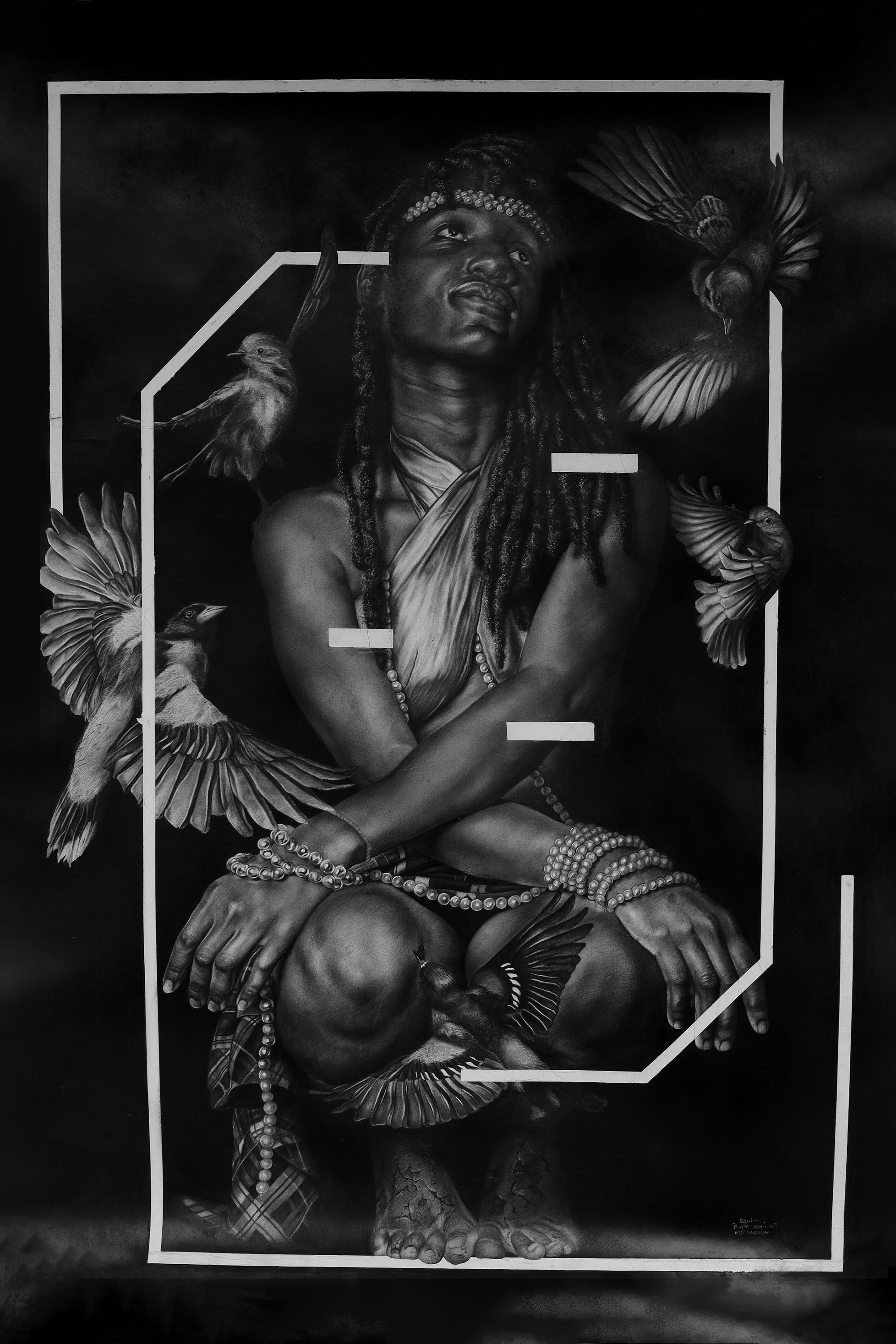 Dawn Of Wishes II : Hyperrealistic Surrealism African Painting For Sale