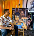 Hyperrealistic African Pastel Painting For Sale