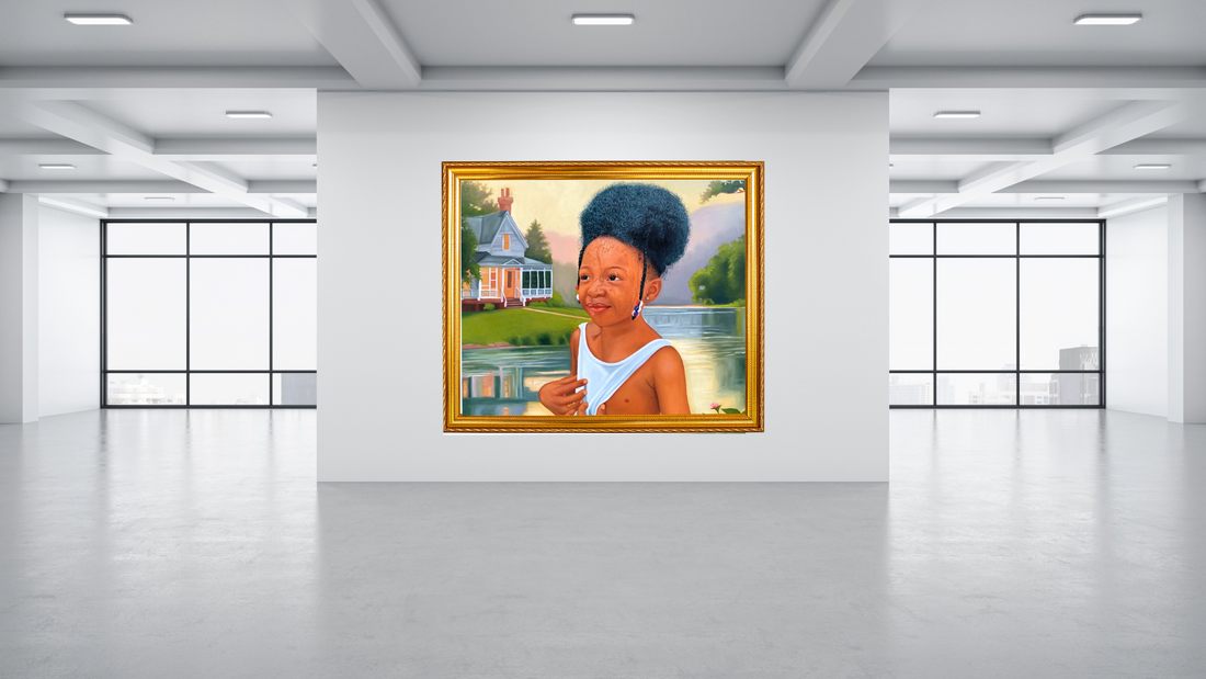 Finding Peace In Nature : African Oil Painting For Sale 