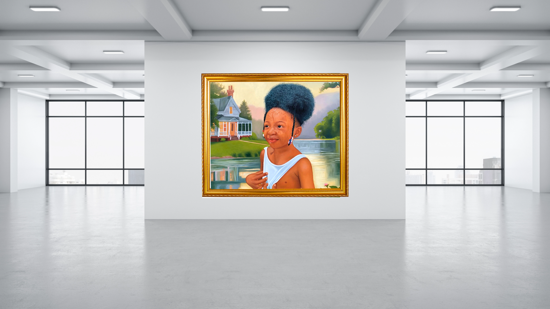 Finding Peace In Nature : African Oil Painting For Sale