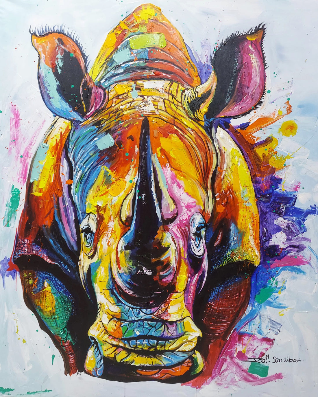 Forged By Heart 3: Acryl Animal Painting By Jonanthan Leo Kibiki