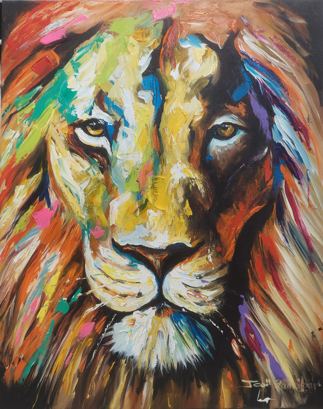 Forged By Heart 4: Acryl Animal Painting By Jonathan Leo Kibiki