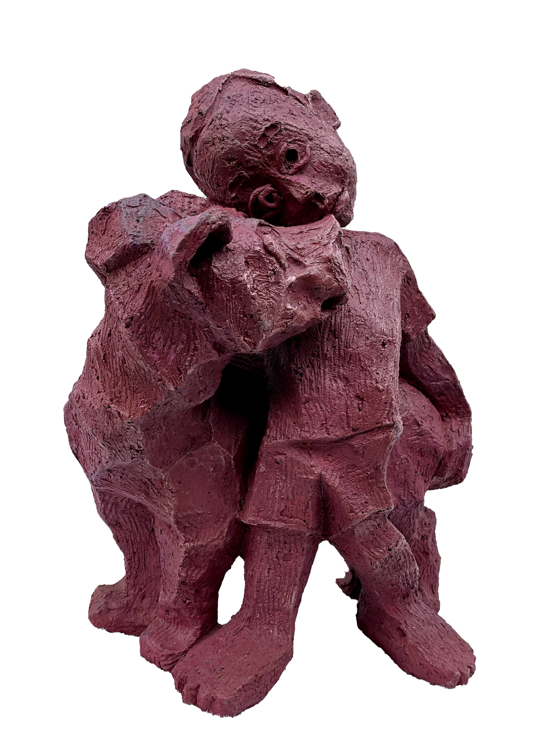 Clay With Pigment Sculpture "Friendship"
