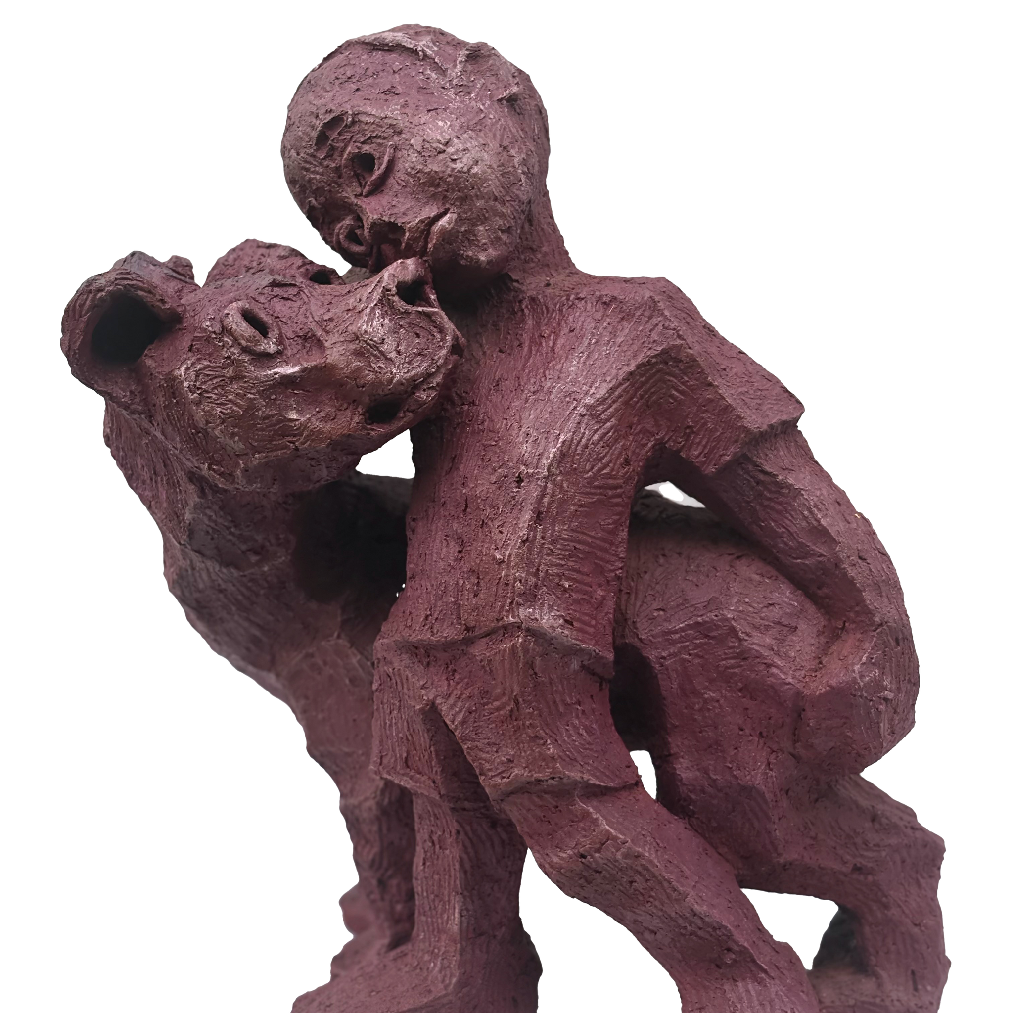 Clay With Pigment Sculpture "Friendship"