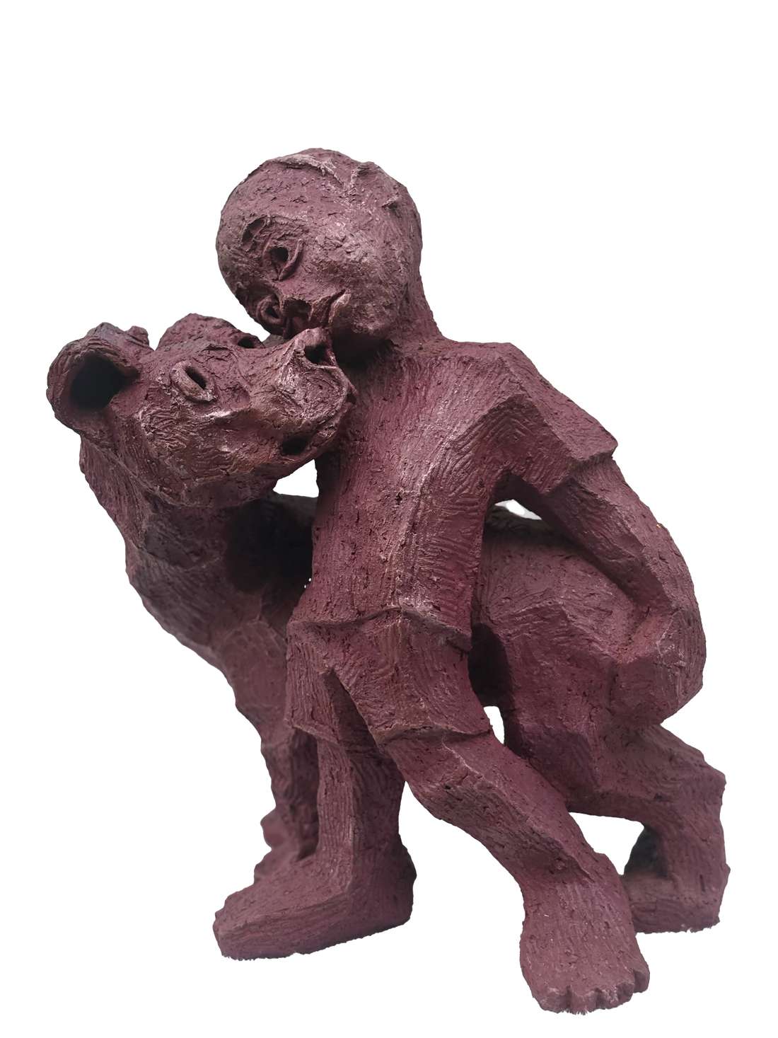 Clay With Pigment Sculpture "Friendship"