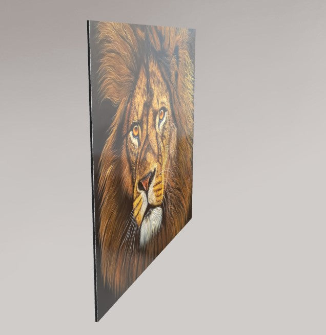 Alu-Dibond Fine Art Print Of Original Acrylic Painting Lion