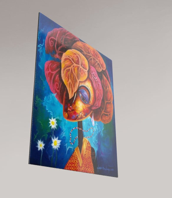 Alu-Dibond Fine Art Print Of Original Mixed Media Painting Journey Of Imperfections