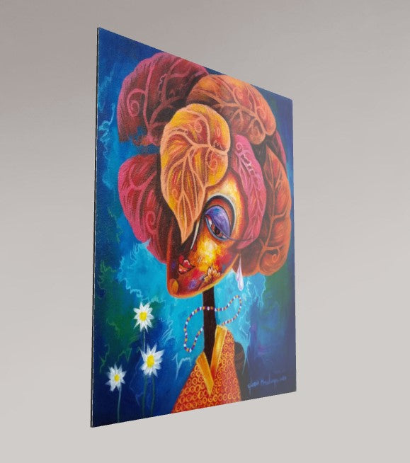 Alu-Dibond Fine Art Print Of Original Mixed Media Painting Journey Of Imperfections