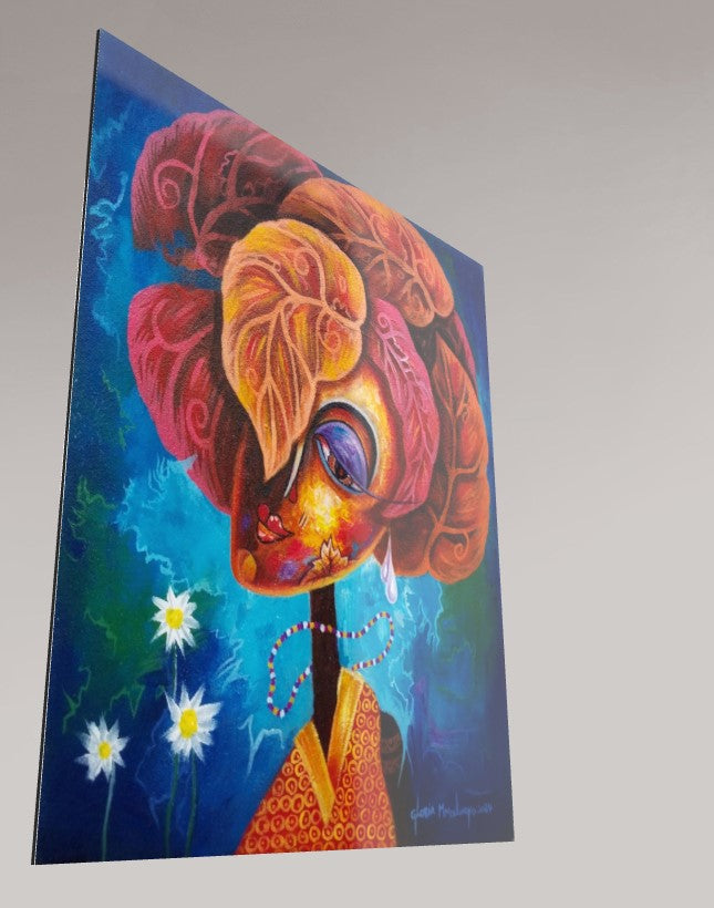 Alu-Dibond Fine Art Print Of Original Mixed Media Painting Journey Of Imperfections