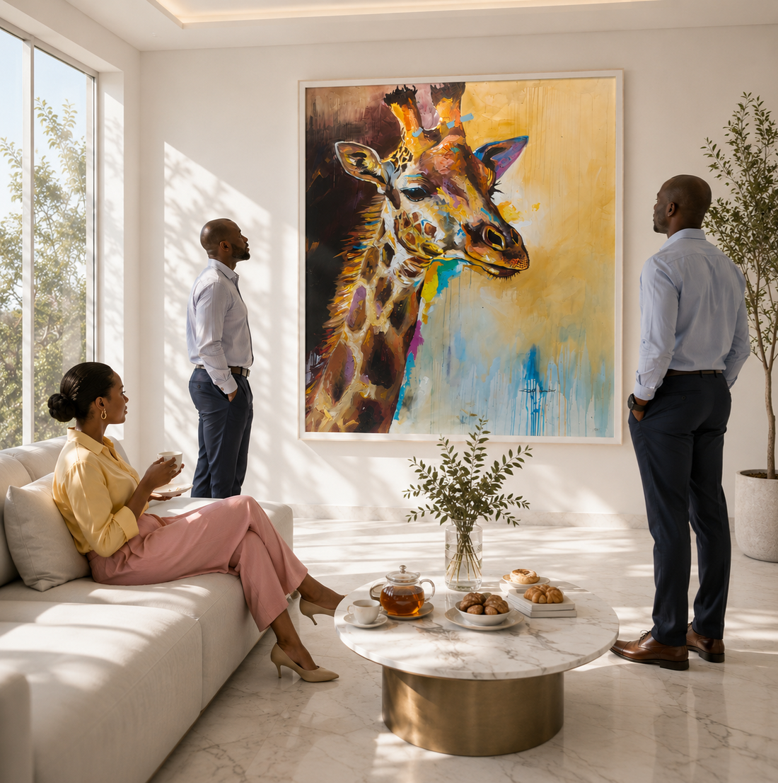 Grace In Every Step : African Painting For Sale