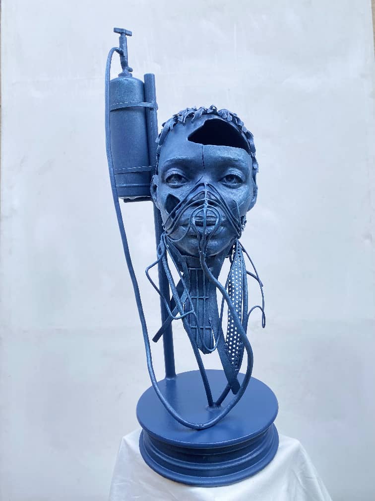 "Life Support" Metall Sculpture by Nwali Emaka Elijah