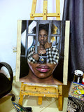 Hyperrealistic African Pastel Painting For Sale