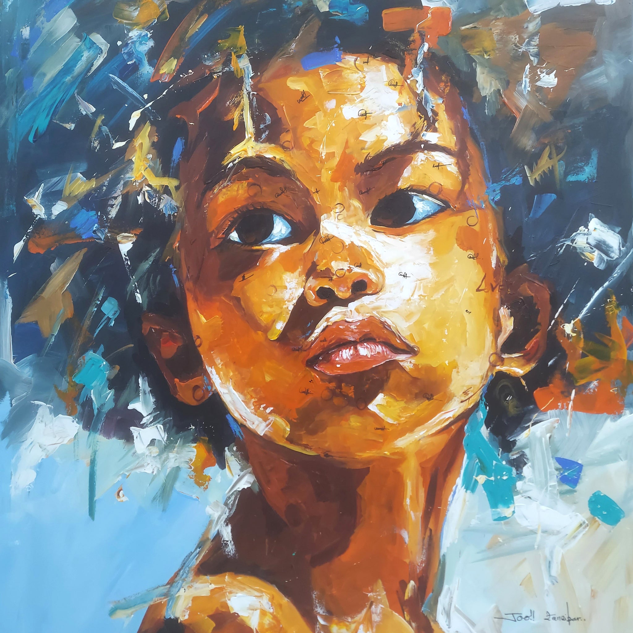  Abstract African Acrylic Painting For Sale