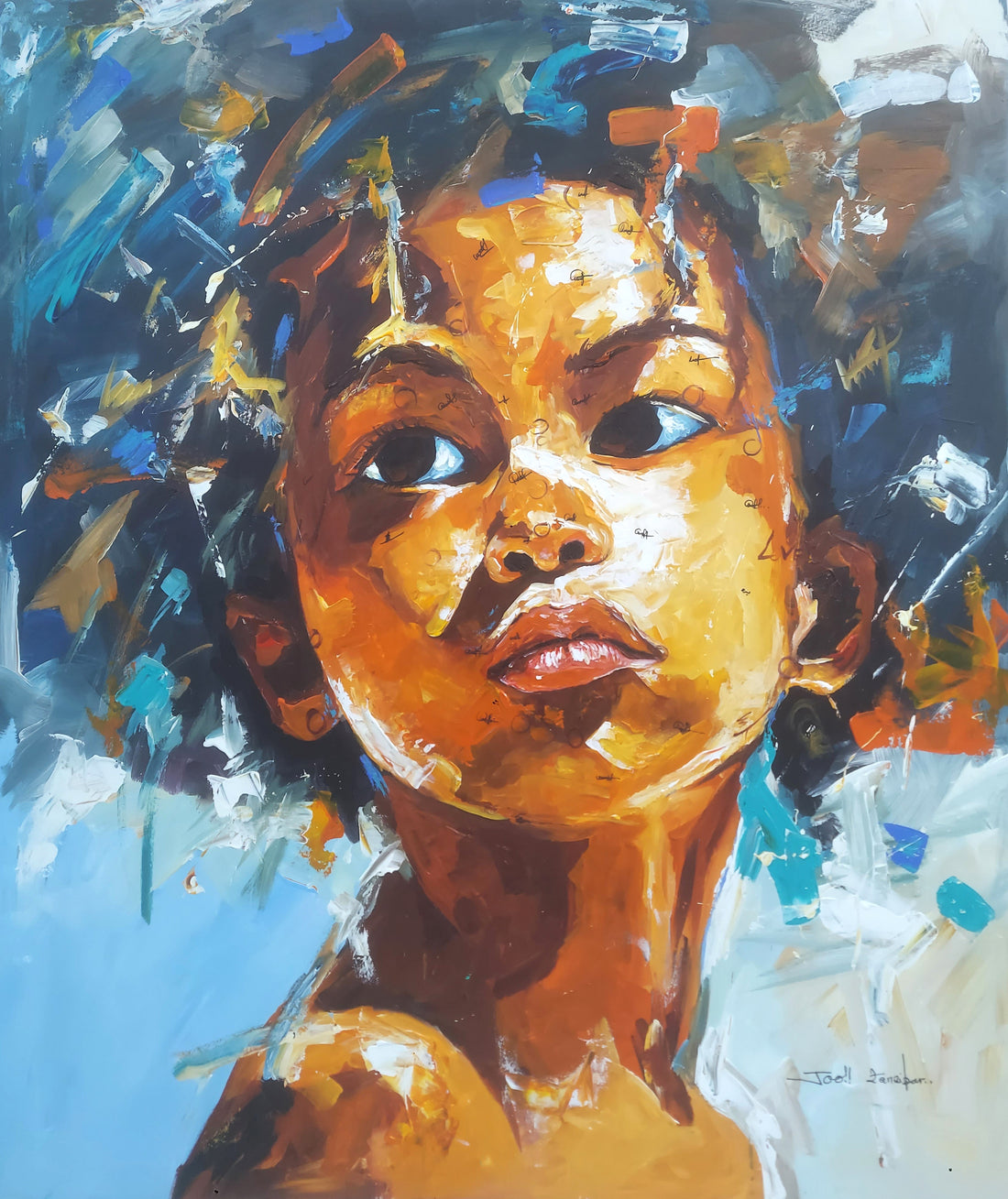  Abstract African Acrylic Painting For Sale